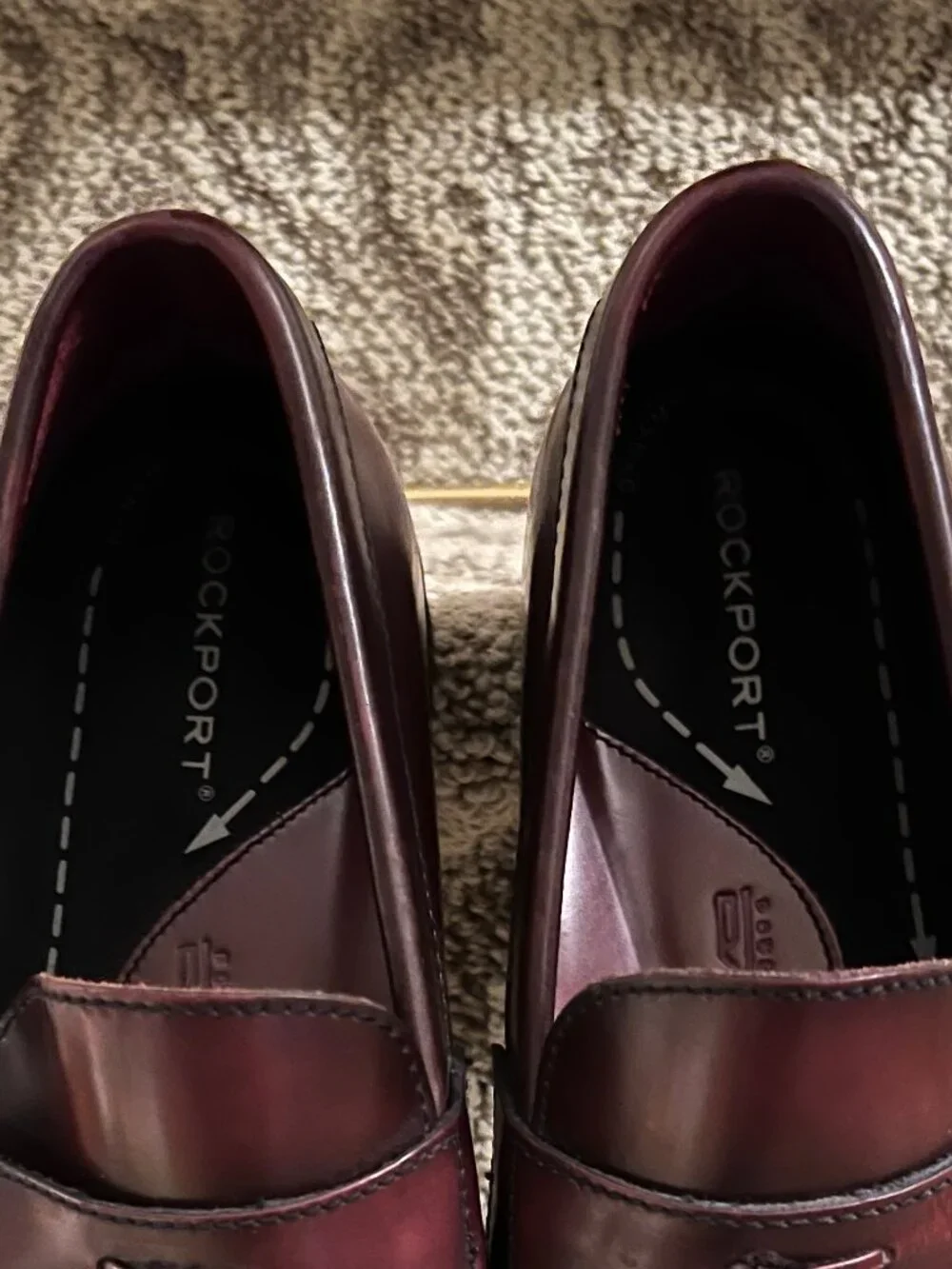 Men's Rockport DMX Kiltie Tassel Comfort Loafers Cordovan Brown Size 9W 9 Wide